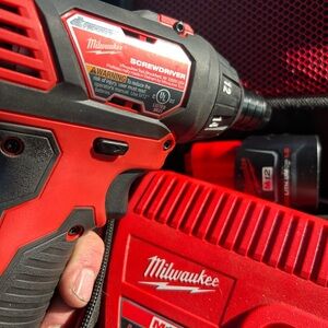 Red Cordless Screwdriver